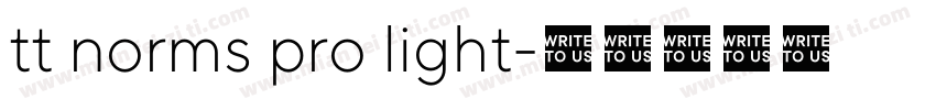 tt norms pro light字体转换